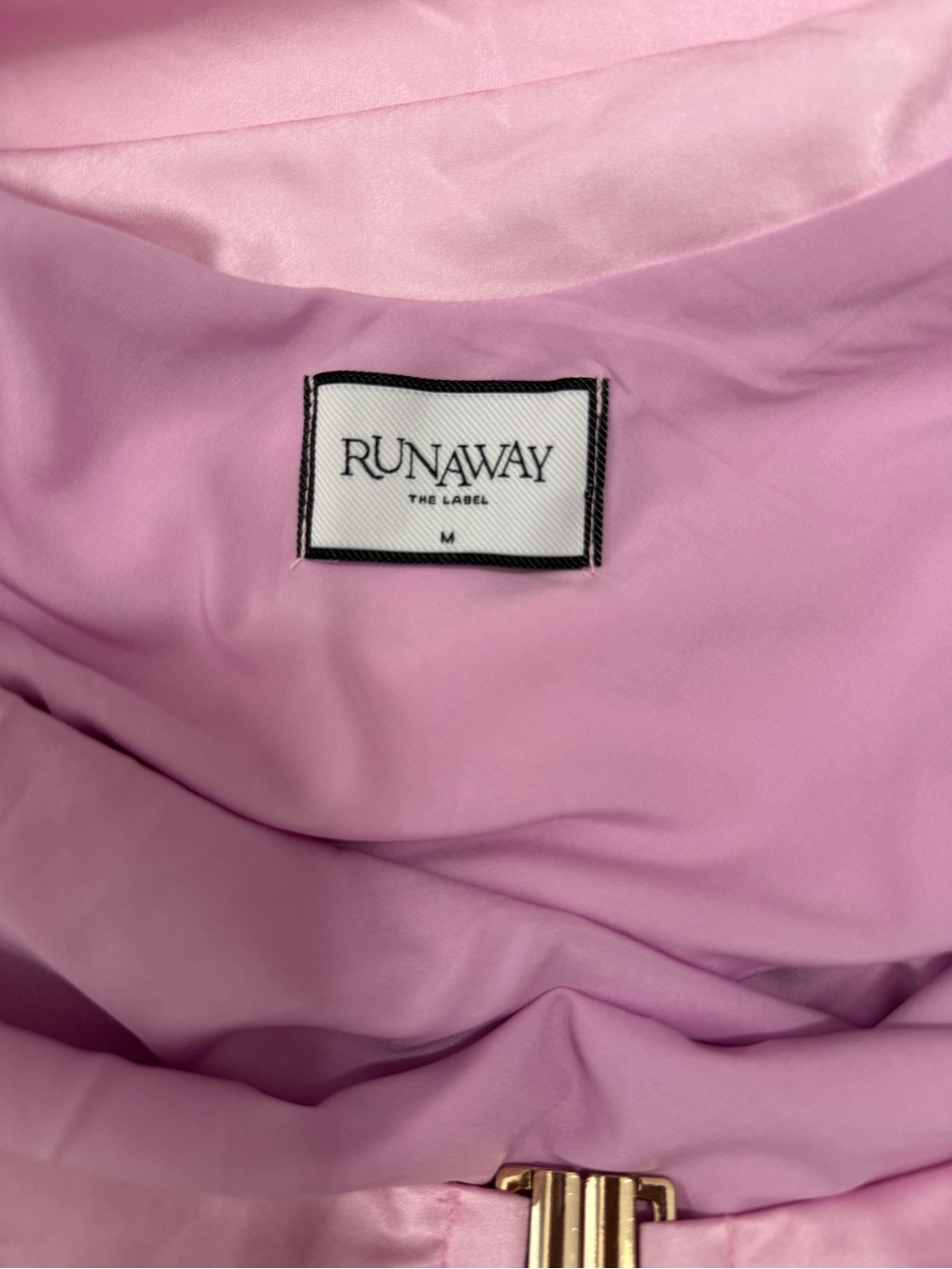 Away Runaway The Label Pink Lined Jacket with Gold Hardware - Picture 8 of 9